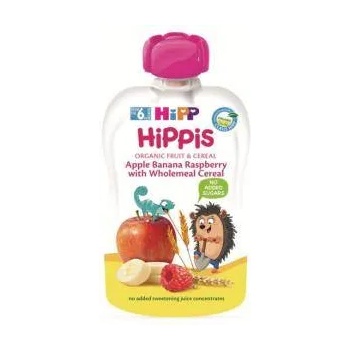 HiPP Био плодова закуска hipp, Ябълка, банан, малина, 100г, 9062300133803