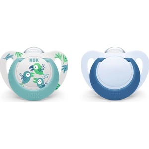 Nuk Силиконови залъгалки NUK - Star, 6 - 18 месеца, 2 броя, момче (10736726_boy)