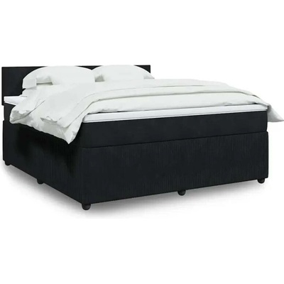 vidaXL 11461.3287802 Boxspring postel s matrací černá samet