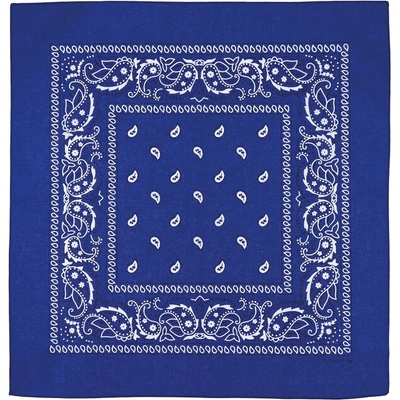 MFH Шал, кралско синьо-бяло, приблизително 55 x 55 cm, памук (16403H)