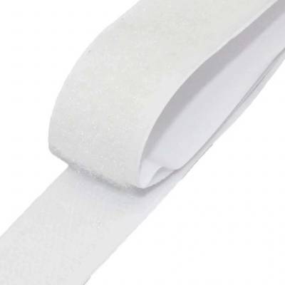 Pásek na suchý zip s lepidlem Bílý délka 50 cm, šířka 50 mm
