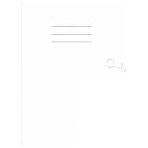 Interdruk Briefcase A4+ white without line p10 INTERDRUK price for 1pc