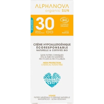 ALPHANOVA SANTE - Слънцезащитен крем за лице SPF 30 BIO, 50 гр