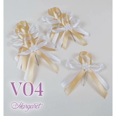 Saténové svatební vývazky V04 (Light Gold) – Zbozi.Blesk.cz