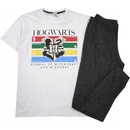 Harry Potter Hogwarts pánské pyžamo kr.rukáv bílo šedé