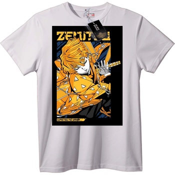 NOONEBRAND Тениска Zenitsu от Kimetsu no Yaiba - 2XL, Black
