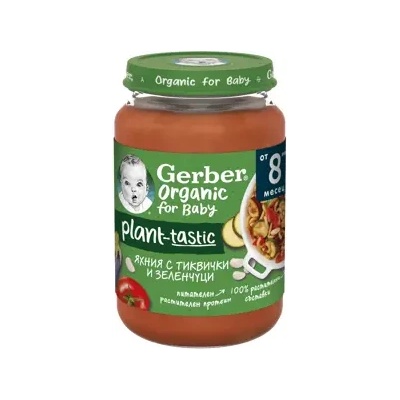 Nestle Пюре Nestle GERBER Organic Plant-tastic - Есенна яхния с ечемик, 190 g (15359)