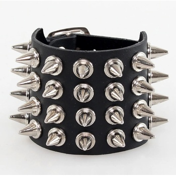 Black & metal гривна spikes 4 - bwz-185