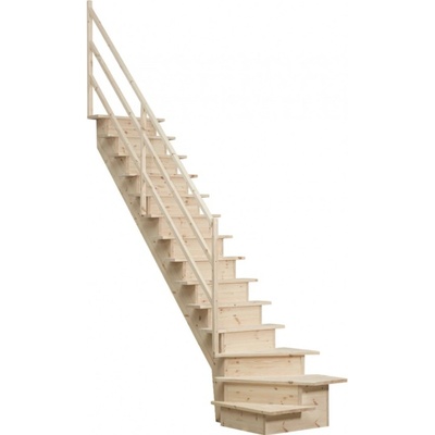 Egibi Mlynářské schody se zatočením TURN levé 300x80 cm borovice