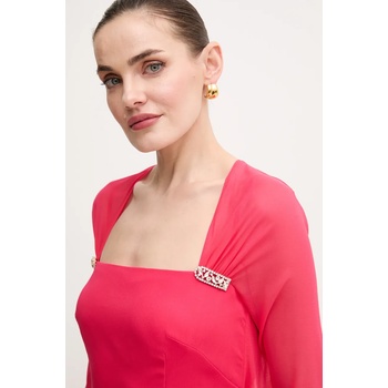 Luisa Spagnoli Рокля Luisa Spagnoli в розово среднодълга с кройка по тялото 541709 (541709)