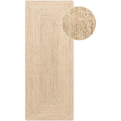 Hanse Home Двустранна/ръчно изработена ютена пътека в светло естествен цвят 80x200 cm Sharmila Natural White - Hanse Home (106222-80x200)