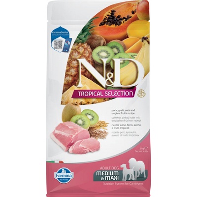 N&D Tropical Selection Dog Adult Medium & Maxi Ancestral Grain pork 2 kg