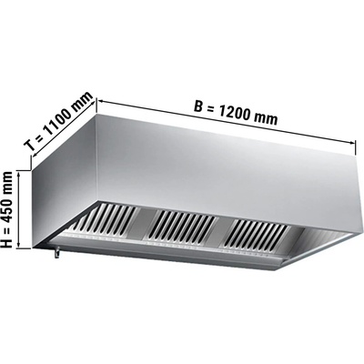 G.Gastro Digestoř 1,2 m - s filtrem & svítidlem - D9782794