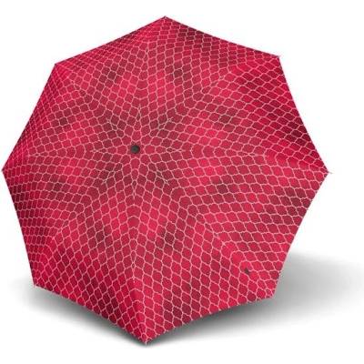 Knirps T.200 Medium duomatic Regenerate Red dámský plně automatický deštník červený