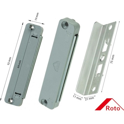 Roto Magnetická balkonová západka NX pro 2křídlé dveře 482418 535470