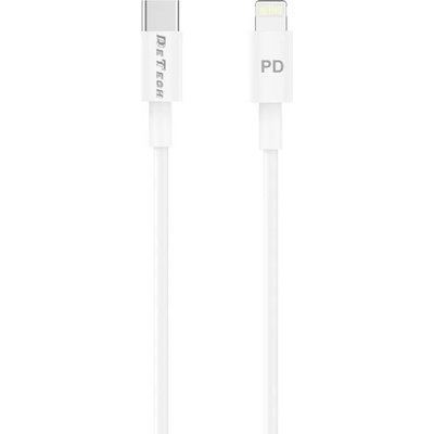 DeTech Кабел за данни DeTech DE-C29PDL, Type-C - Lightning, PD, 1.0m, Бял - 40113
