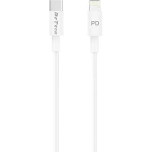 DeTech Кабел за данни DeTech DE-C29PDL, Type-C - Lightning, PD, 1.0m, Бял - 40113