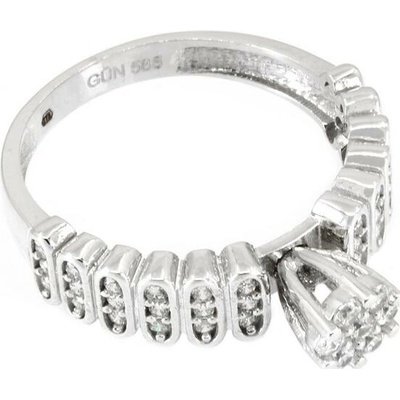 sZlato.cz 3389 Zlatý dámský prsten z bílého zlata s bílými zirkony