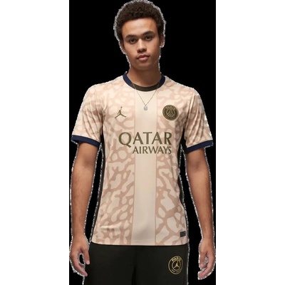 Nike Pánský čtvrtý fotbalový dres PSG x Jordan 23/24 béžový