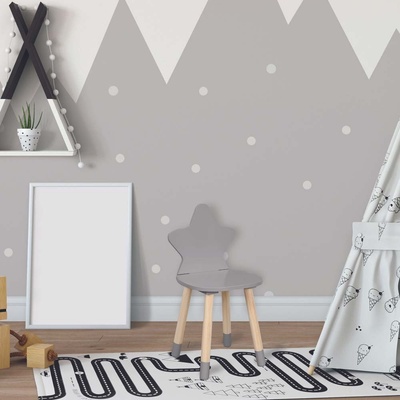 The Home Deco Kids Detská stolička Hviezda sivá