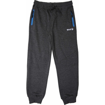 Chlapecké tepláky WOLF T2376b tmavě šedý melír