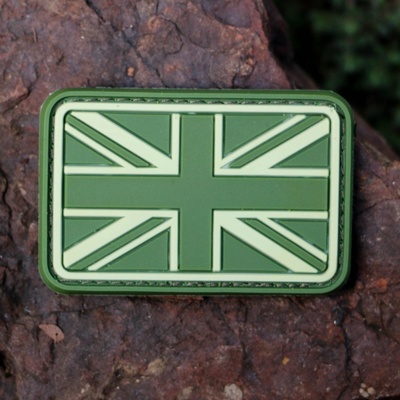 UK / Great Britain vlajka, nášivka PVC 3D, forest P40238