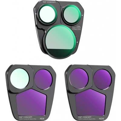 K&F Concept K&F DJI Mavic 3 Pro 3pcs Filter Kit CPL+ND8+ND16