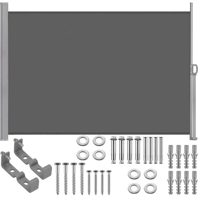 Springos Bočná markíza 250 X 160 cm čierno sivá AW0001