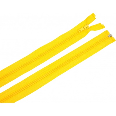 Zdrhovadlo zip plastový 60cm dělitelný šíře 6mm kanárkově žlutá