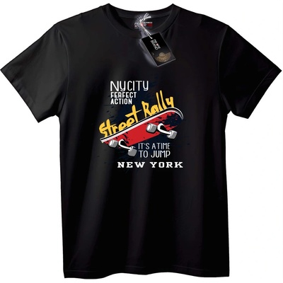 NOONEBRAND Тениска Улично Рали NYC - 2XL, White