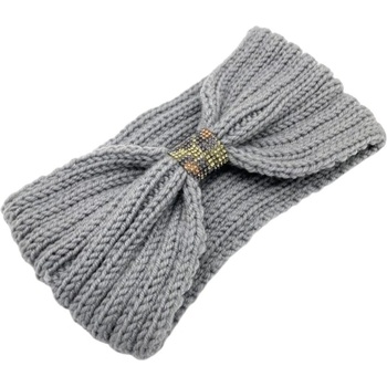 Есен/Зима 24/25 Зимна лента за коса Сиво Бижу (m-55)