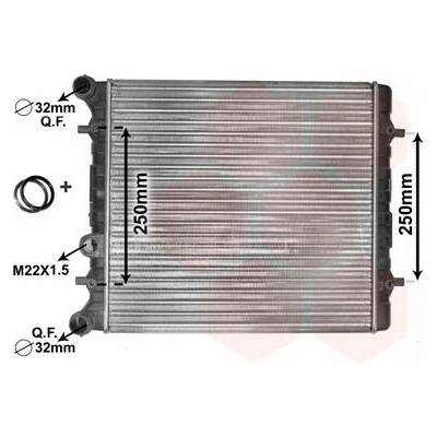 Chladič vody pro motor VAN WEZEL 58002152
