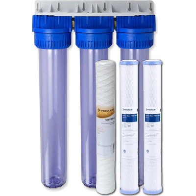 AQUA Pentair TRIPLEX 20SL 5 mcr trojstupňový filter pripojenie 3/4"