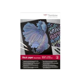 Image 1 of Tombow Пад черна хартия А5 250г 15листа