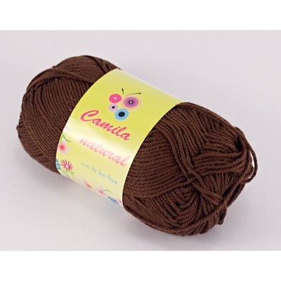 Priadza Camila natural - hnědá - číslo farby 220