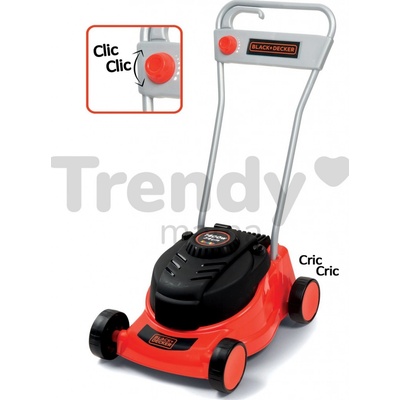 Smoby kosačka na trávu Black & Decker s mechanickým zvukom