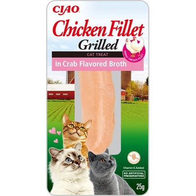 INABA Cat Grilled Chicken Fillet v krabím vývaru extra jemné 25 g