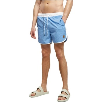 Urban Classics Бански гащета Urban classics Retro swimming shorts - Blue (White / Horizon Blue)
