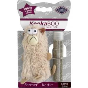 EBI Играчка за котки EBI KeekaBOO Farmer-Kattie - плюшена играчка Коте с котешка трева 9 см - EBI Белгия 402-427583