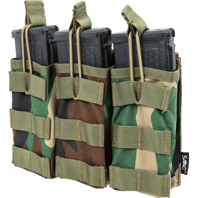 Specna Arms Trojitá otevřená zásobníková pro M4/M16 na Molle Woodland