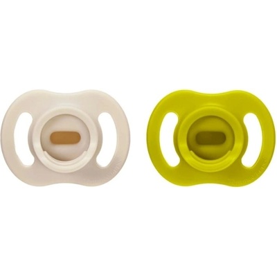 Tommee Tippee Ортодонтични залъгалки Tommee Tippee - Ultra Light Stay Put, 6-18 м, 2 броя, зелена/кремава (433595)