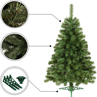 Springos CT0054 UMELÝ VIANOČNÝ STROM ZELENÁ JEDĽA 150 CM