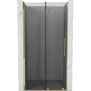 Mexen Velar плъзгащи се душ врати 90 см, графит, златни - 871-090-000-41-50 (871-090-000-41-50)