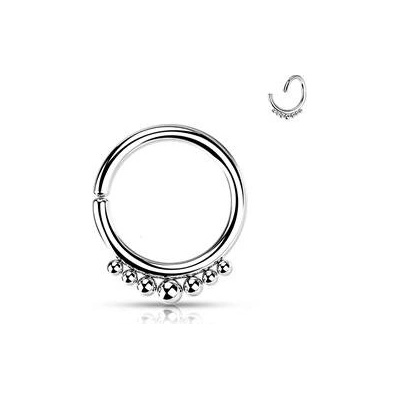 Šperky4U ozdobný piercing kruh K01060-ST