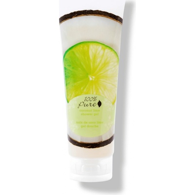 100% Pure sprchový gél Kokos a limetka 236 ml