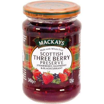 Mackay's Džem jahody maliny a černý rybíz 340 g
