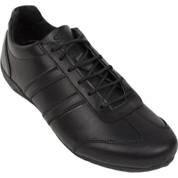 Image 1 of Български обувки Черни ниски мъжки маратонки от естествена кожа 104nero