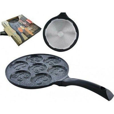 Pánev d27cm, GRANDE, na volská oka 7ks-Smajlíků, kov