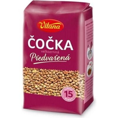 Vitana Předvařená čočka velkozrnná 330 g – Zbozi.Blesk.cz