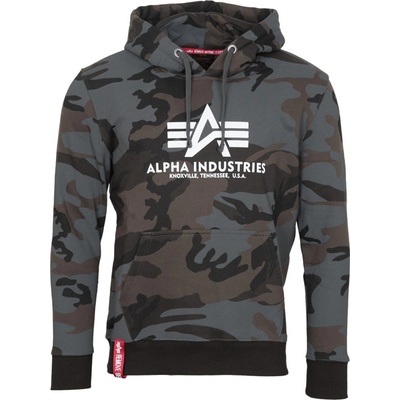 Alpha Industries mikina Basic Hoody black camo